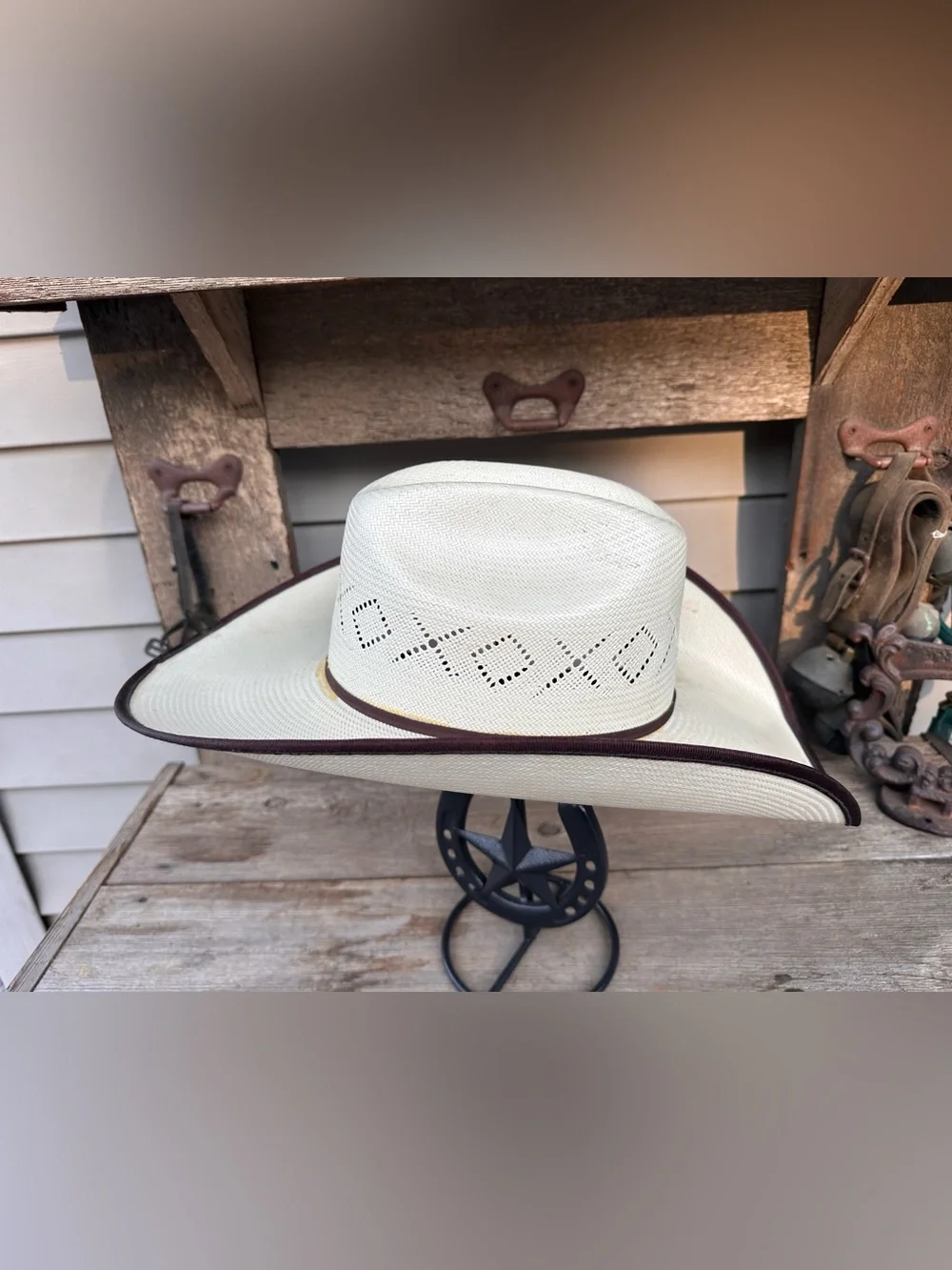 7 1/4 Twister 5x Western Straw Cowboy Hat